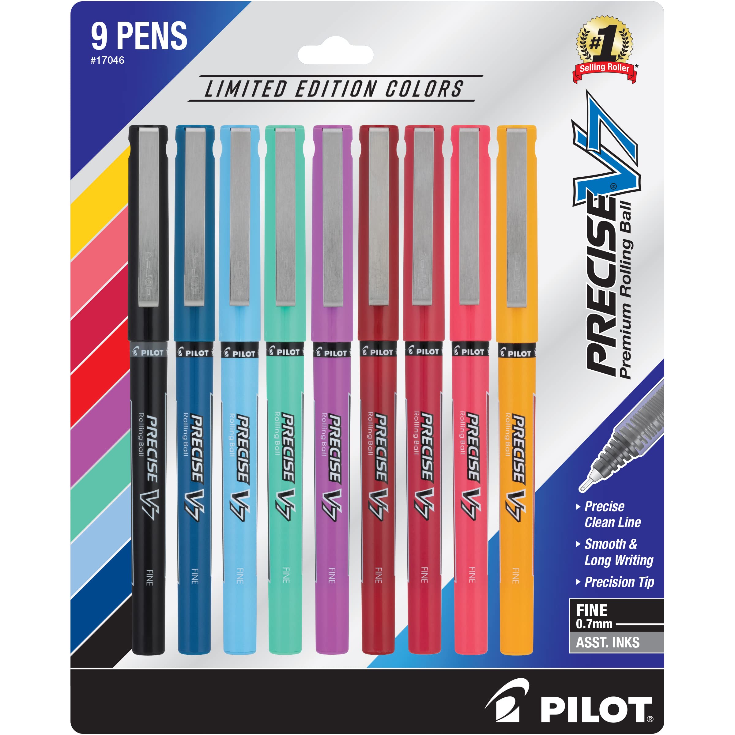 Foto 2 pulgar | Bolígrafos con Punta Fina Pilot Precise V7 0,7 mm Paquete de 9 Unidades - Venta Internacional