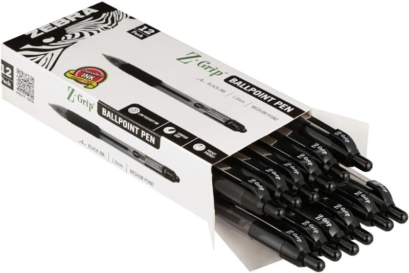 Foto 4 | Bolígrafo Zebra Pen Z-grip Retráctil 1,0 Mm 12 Unidades - Venta Internacional