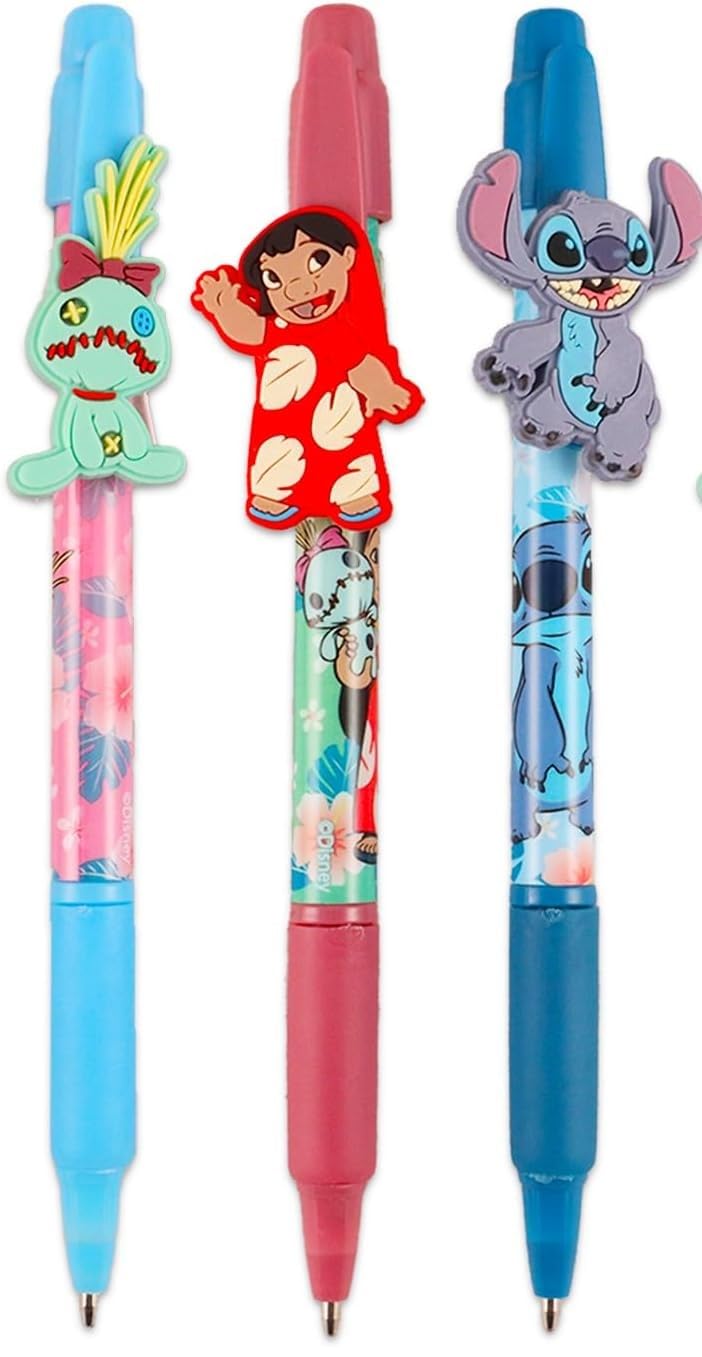 Set de Bolígrafos Disney Lilo & Stitch 3 Piezas - Venta Internacional