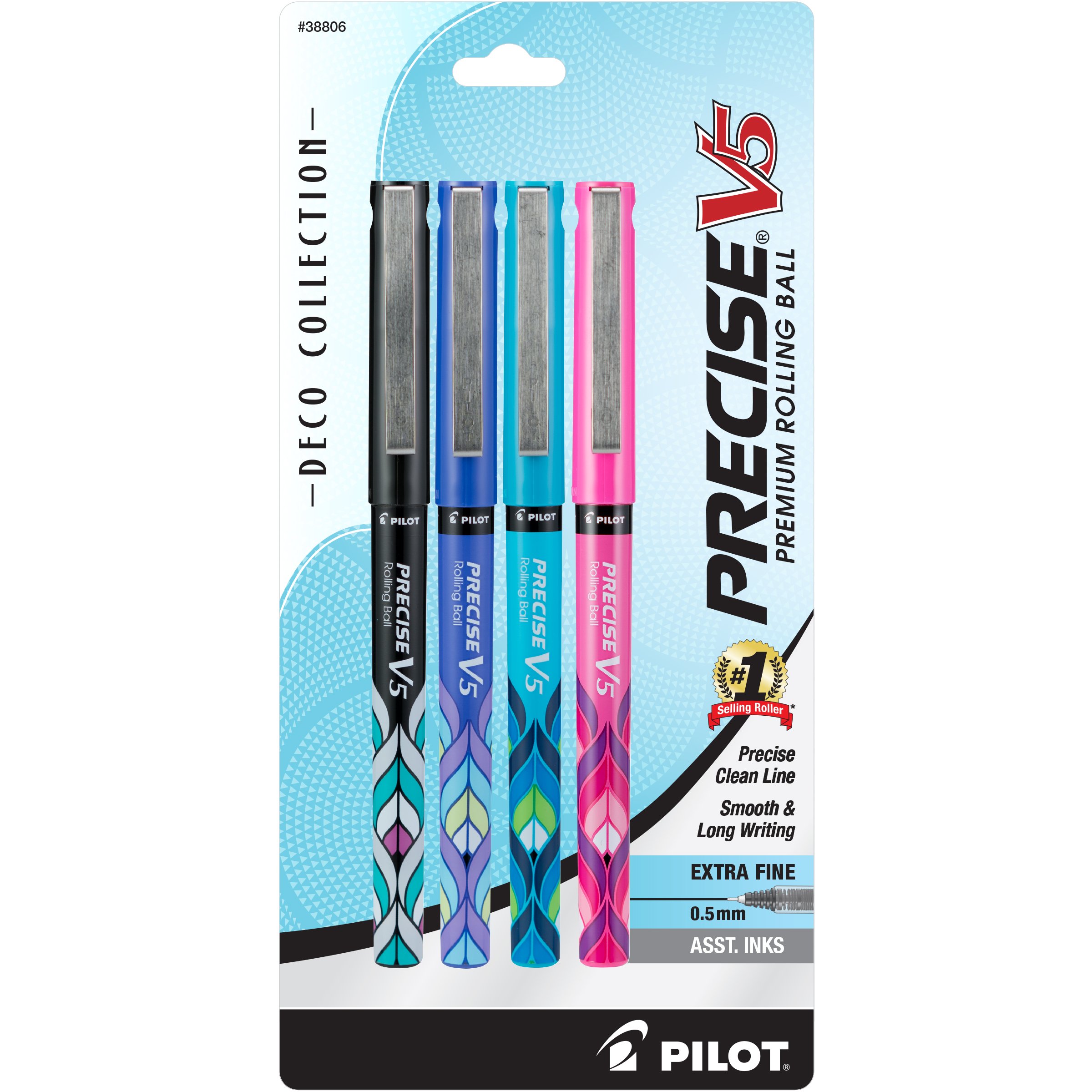 Foto 3 pulgar | Bolígrafos Enrollables Pilot Precise V5 Deco Collection X4 - Venta Internacional.