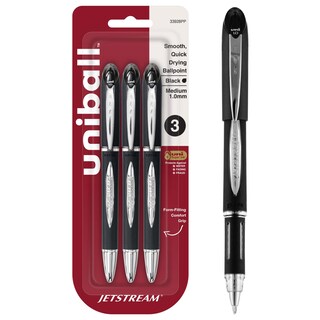 Foto 1 | Bolígrafo Uni-ball Jetstream 33928pp, Bolígrafo De 1,0 Mm, Negro Intenso, 3 - Venta Internacional.