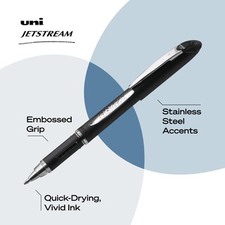 Foto 3 | Bolígrafo Uni-ball Jetstream 33928pp, Bolígrafo De 1,0 Mm, Negro Intenso, 3 - Venta Internacional.