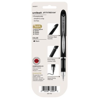 Foto 7 | Bolígrafo Uni-ball Jetstream 33928pp, Bolígrafo De 1,0 Mm, Negro Intenso, 3 - Venta Internacional.