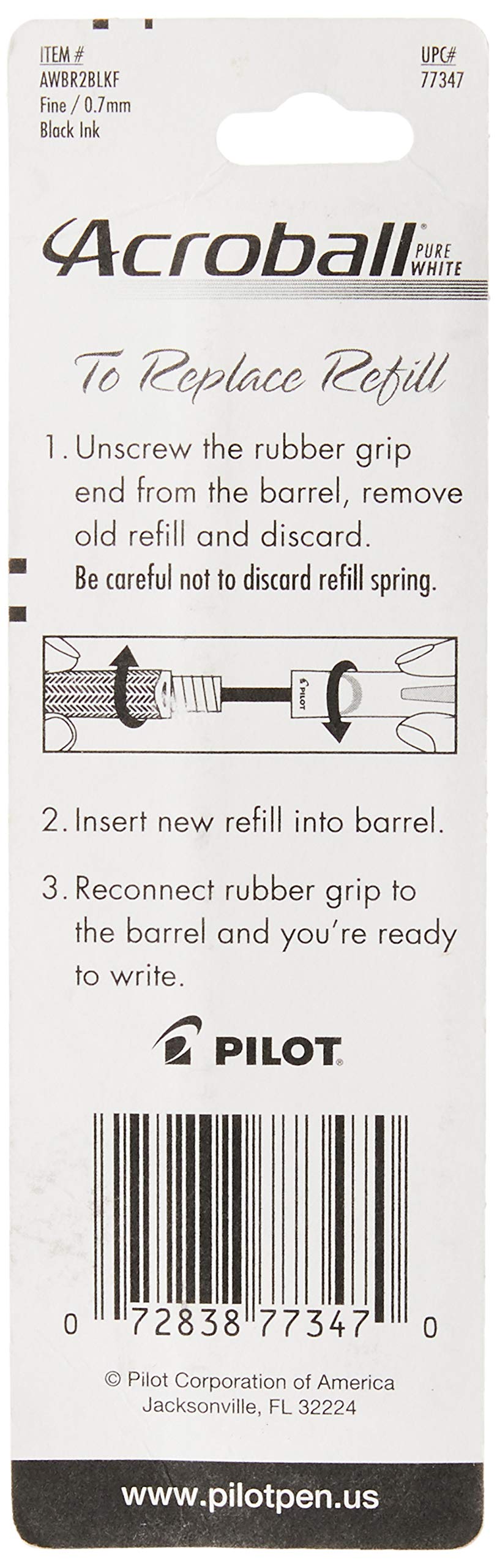 Foto 3 pulgar | Recarga De Tinta Pilot Acroball Purewhite Advanced Black, Paquete De 2 - Venta Internacional.