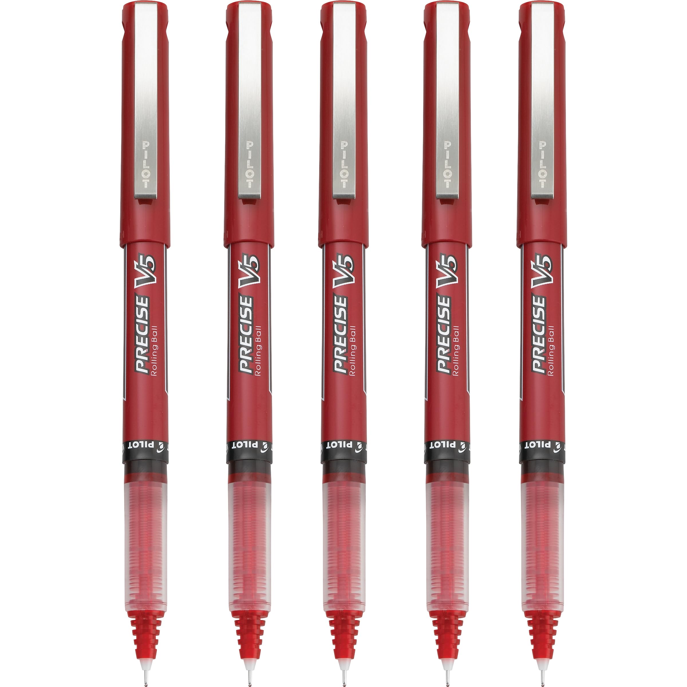 Foto 5 pulgar | Bolígrafos con Punta Extra Fina Pilot Precise V5 Rojo 5 Piezas- Venta Internacional