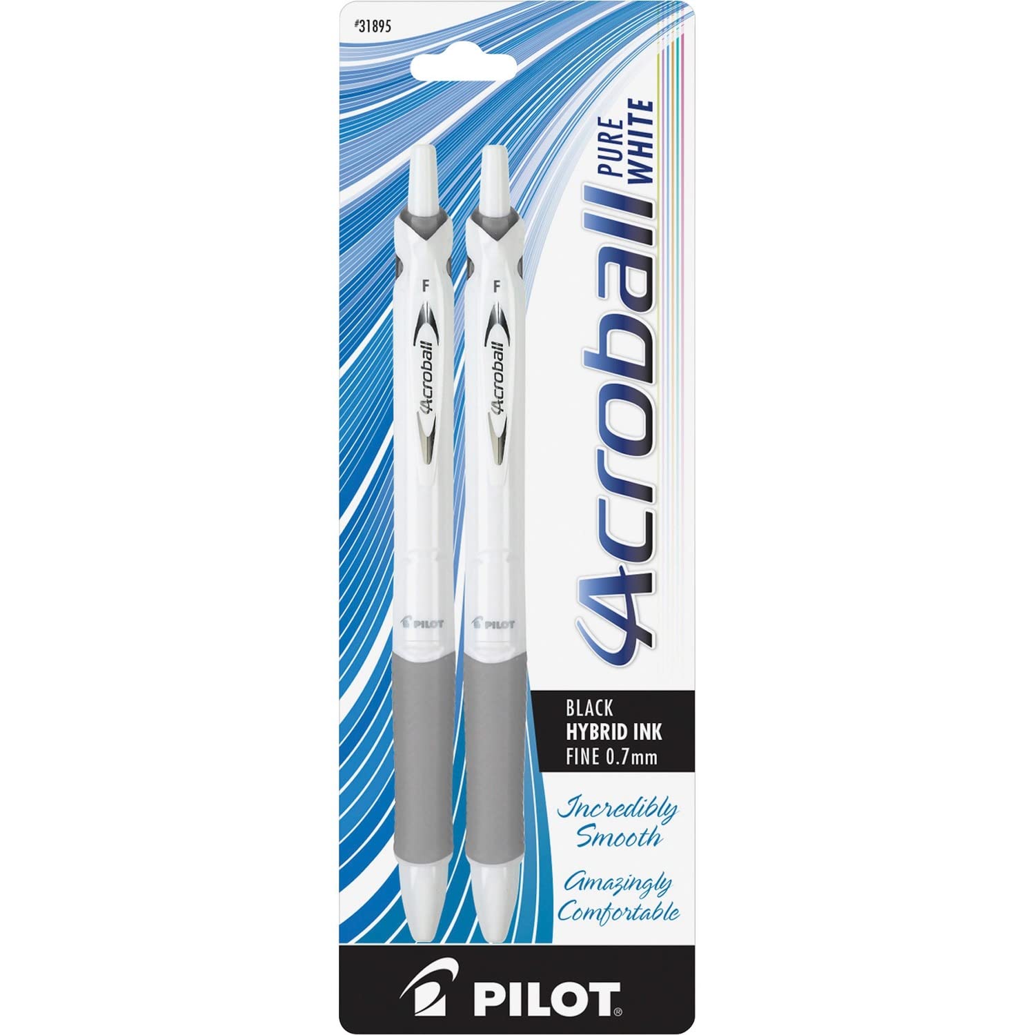 Foto 2 pulgar | Bolígrafo Pilot Acroball Purewhite Black Ink 2 Piezas- Venta Internacional