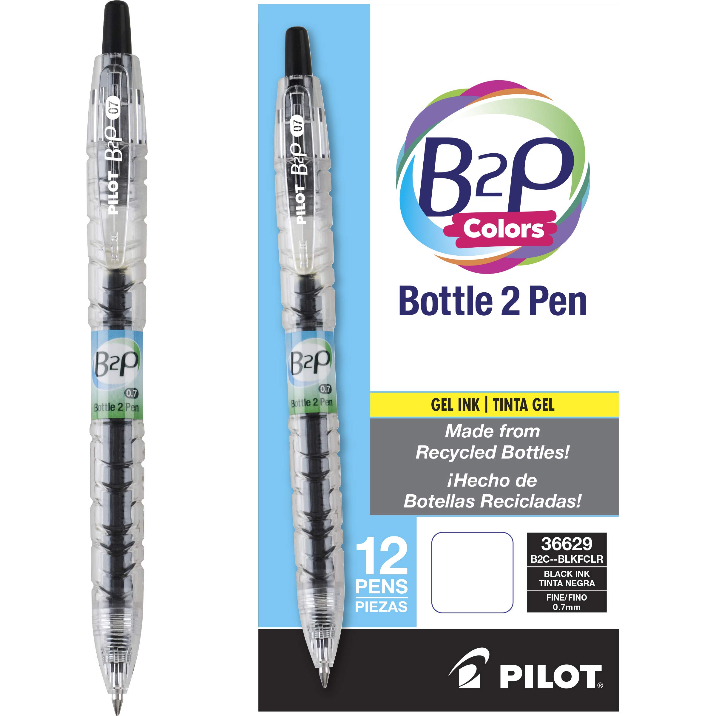 Foto 3 pulgar | Bolígrafo de Gel Pilot B2P Negro 12 Piezas - Venta Internacional