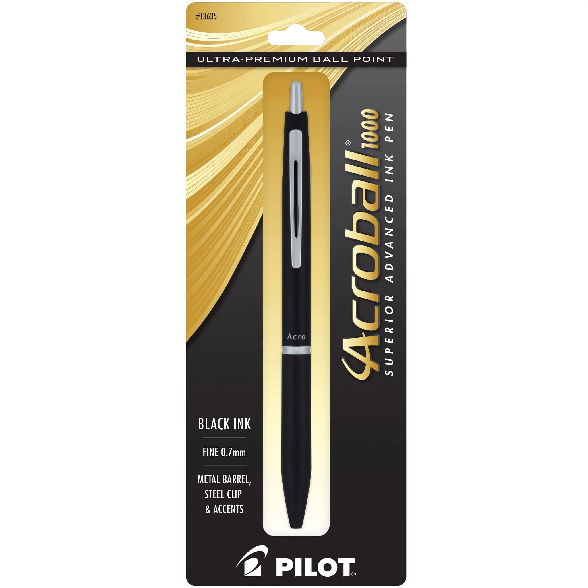 Bolígrafo Pilot Acroball 1000 Ultrapremium Negro - Venta Internacional
