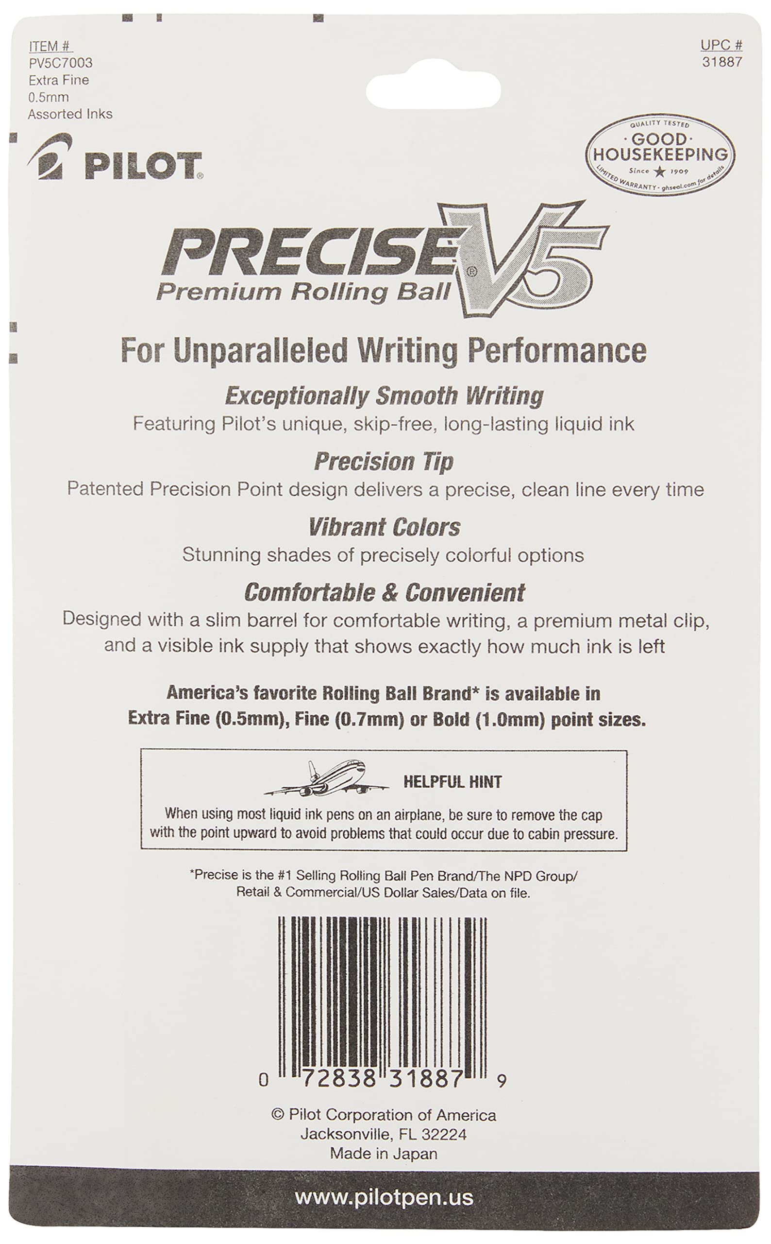 Foto 3 pulgar | Bolígrafos Pilot Precise V5 Extrafinos 0,5 Mm 7 Piezas- Venta Internacional