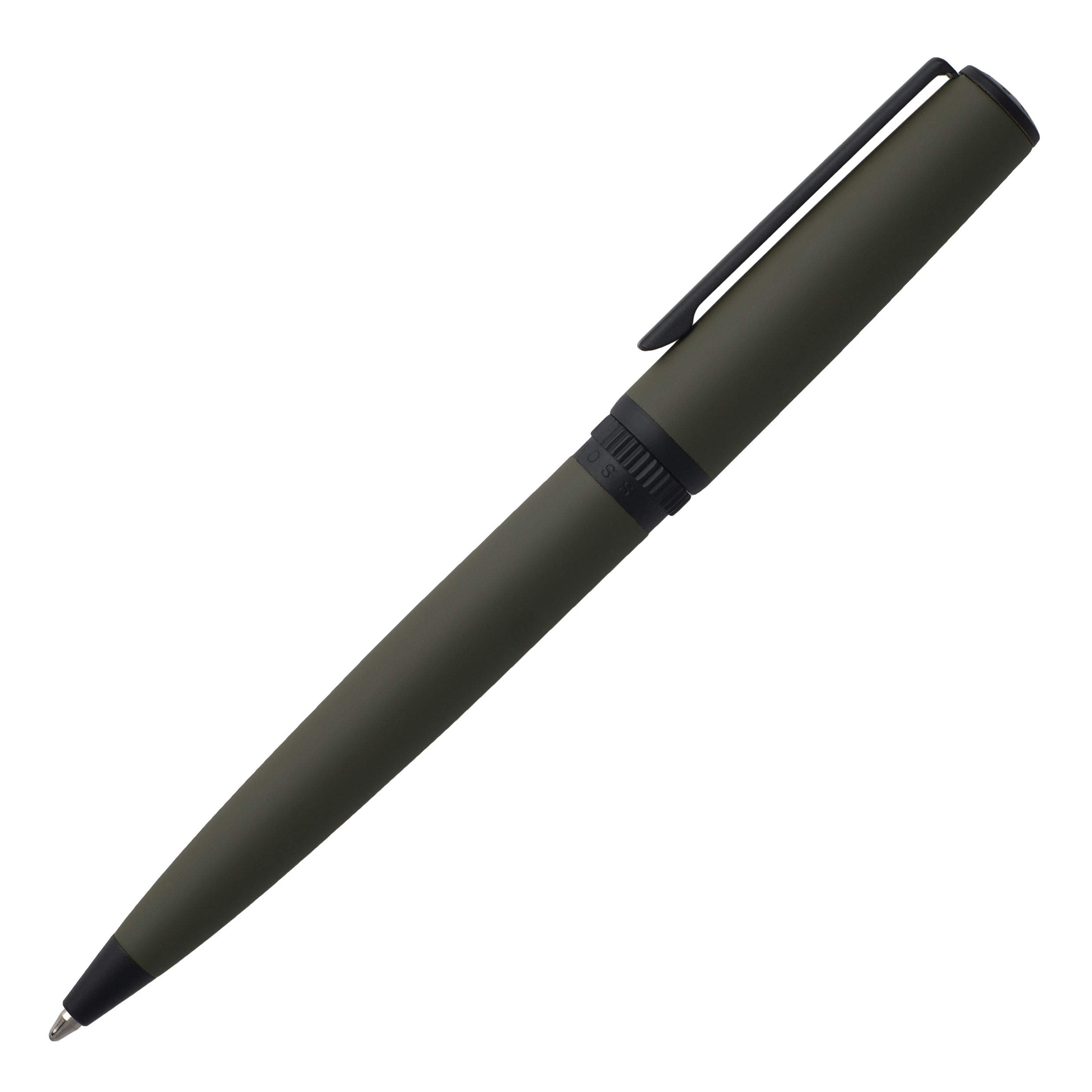 Bolígrafo Hugo Boss Gear Matrix Khaki Con Tinta Azul - Venta Internacional.