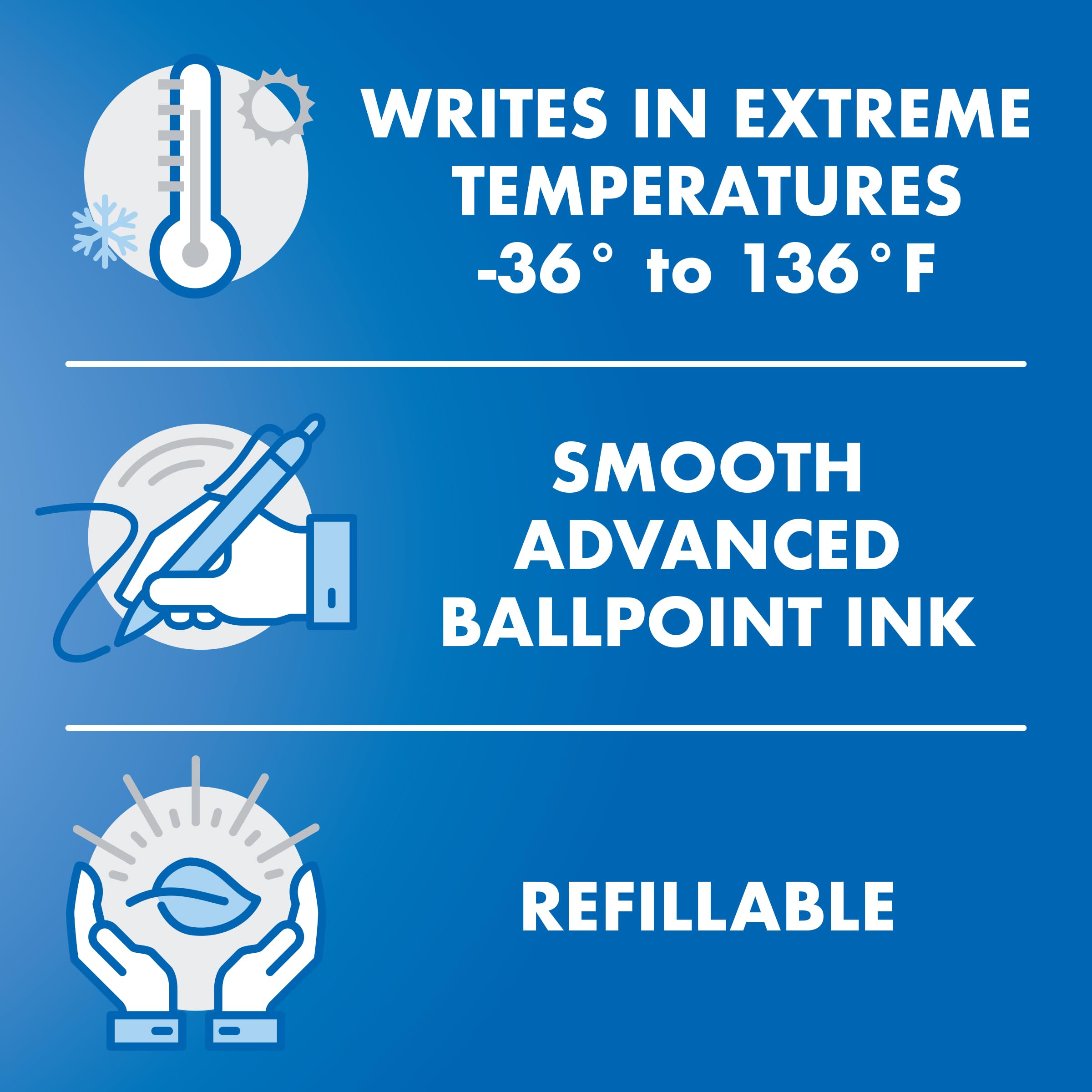 Foto 2 | Bolígrafos Pilot Acroball Pro De Tinta Azul, Paquete De 12 - Venta Internacional.