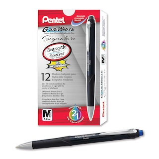 Foto 1 | Bolígrafo Pentel Glidewrite Signature, 1 Mm, Tinta Azul, 12 Unidades - Venta Internacional.