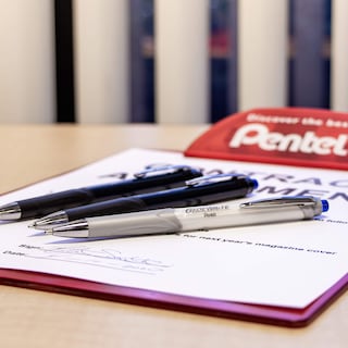 Foto 7 | Bolígrafo Pentel Glidewrite Signature, 1 Mm, Tinta Azul, 12 Unidades - Venta Internacional.
