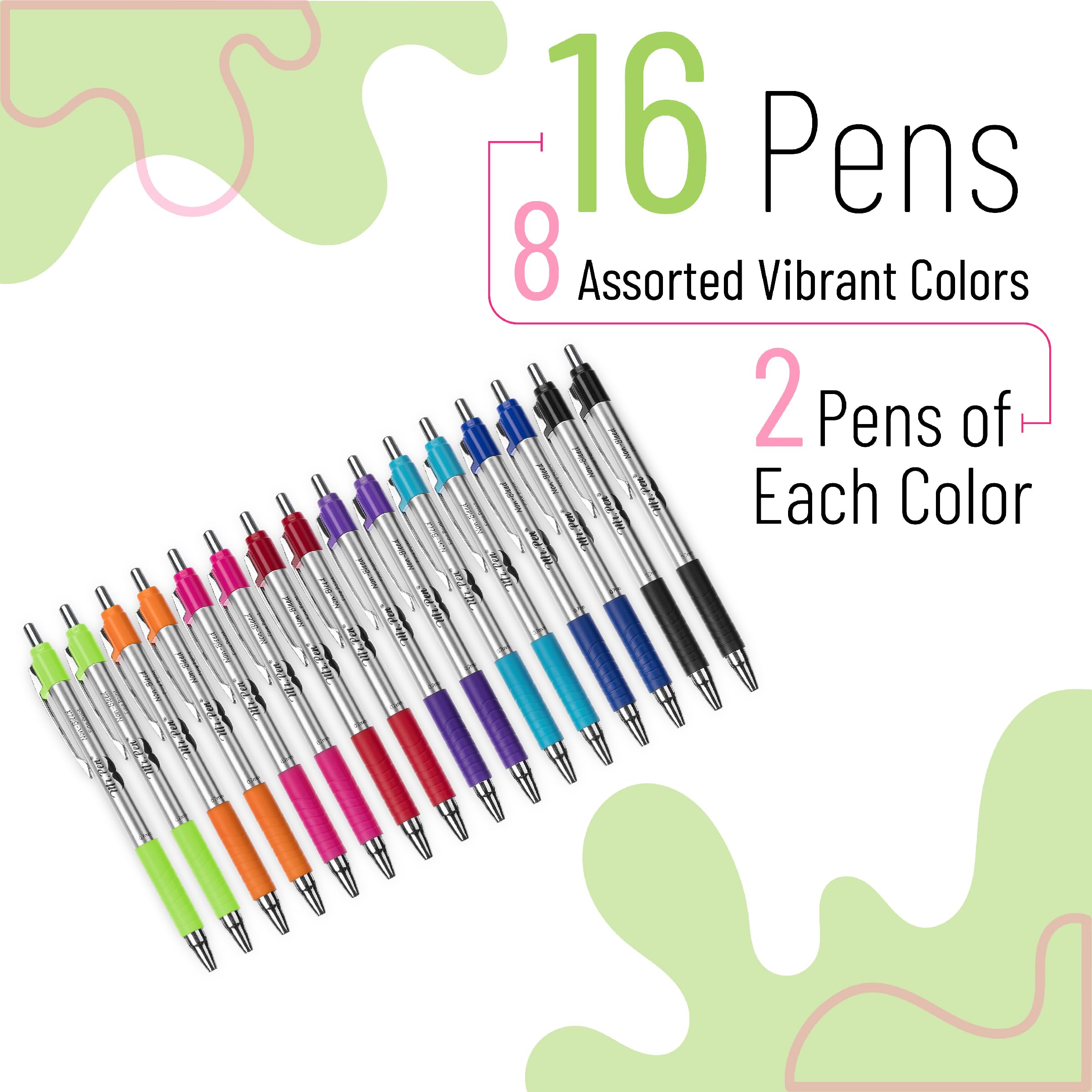 Foto 2 | Bolígrafos Mr. Pen Bible No Bleed Through, Paquete De 16, Varios Colores - Venta Internacional.