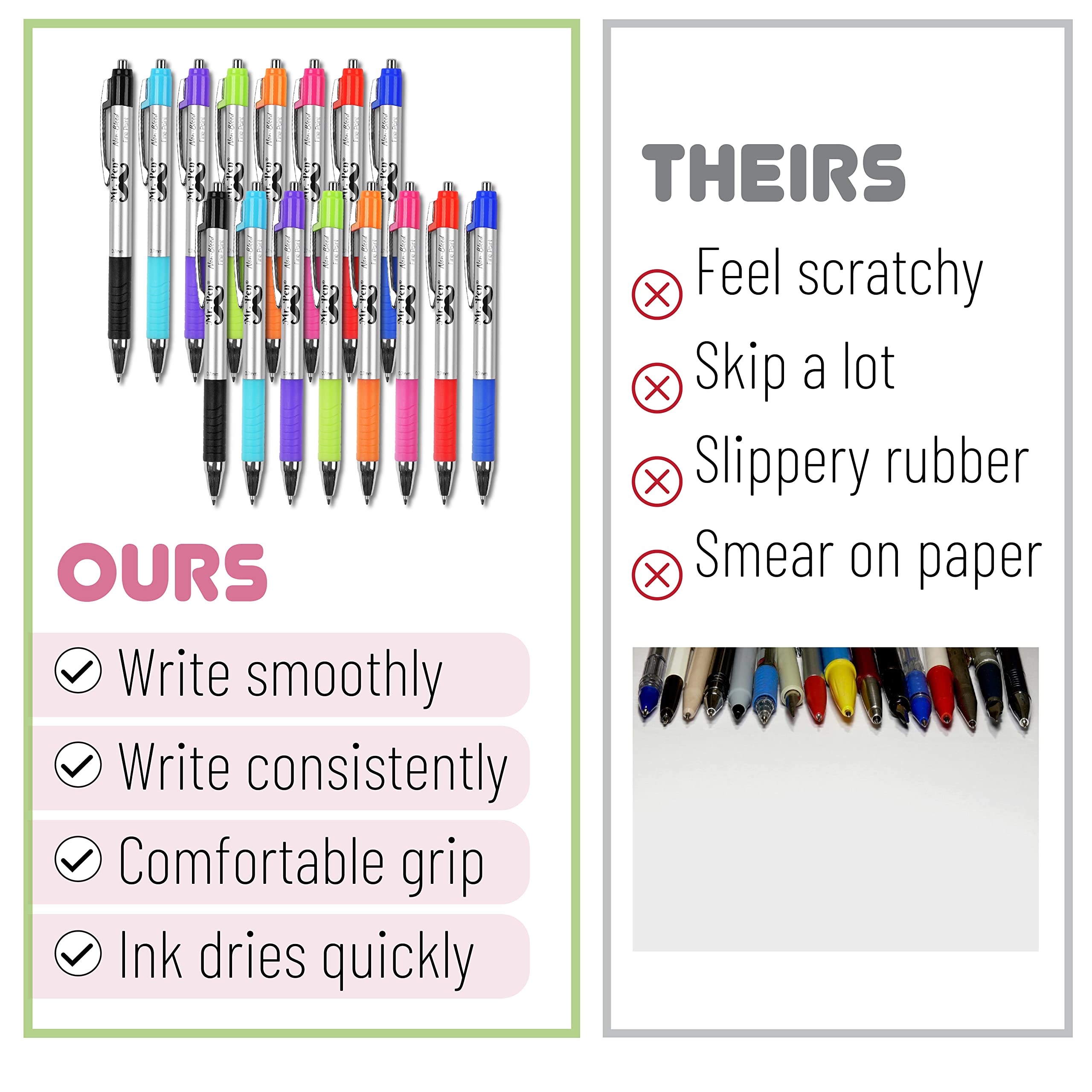 Foto 4 | Bolígrafos Mr. Pen Bible No Bleed Through, Paquete De 16, Varios Colores - Venta Internacional.