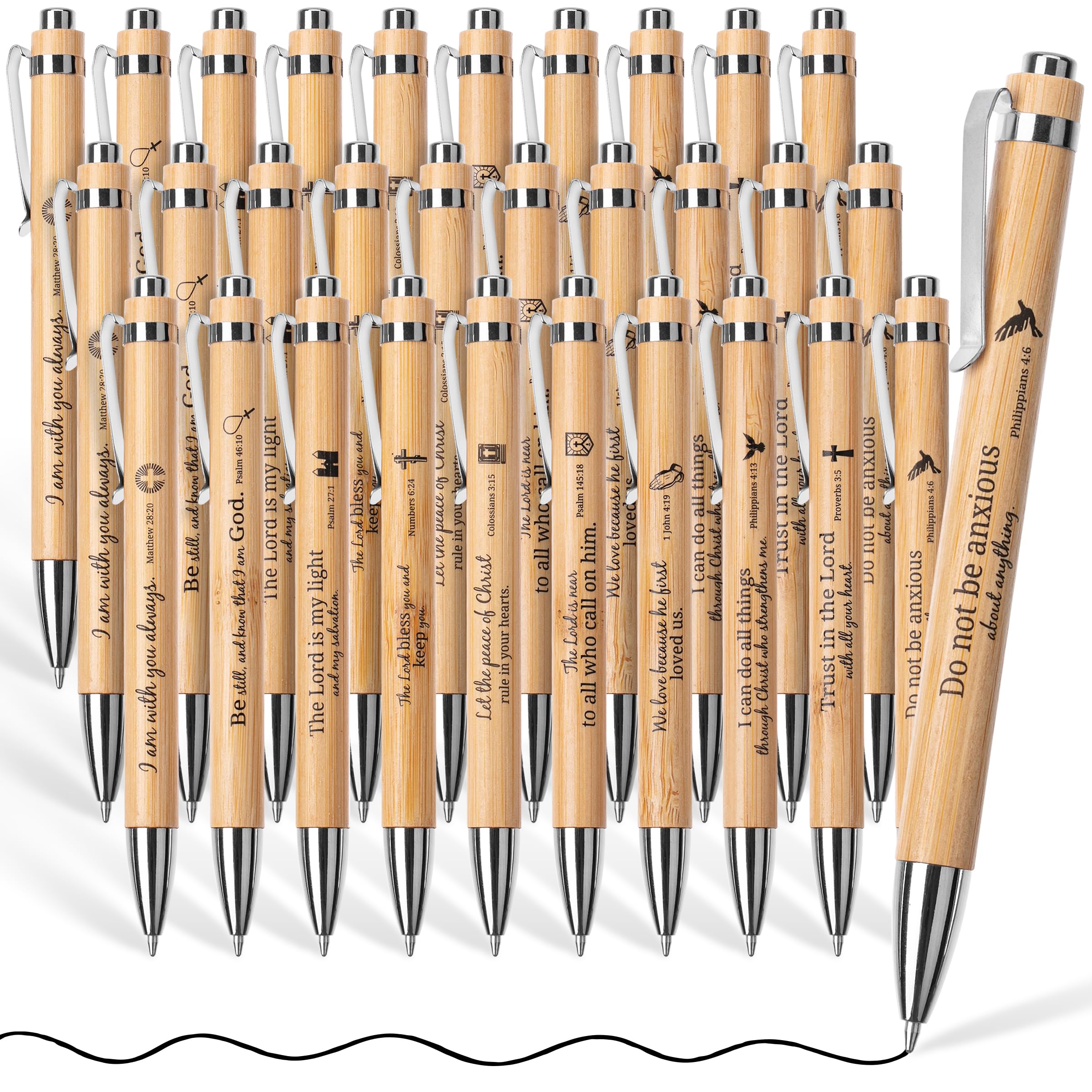 Foto 7 | Pen Mr. Pen Bible Verse Bamboo, Paquete De 30 Unidades, Tinta Negra, 1 Mm - Venta Internacional.
