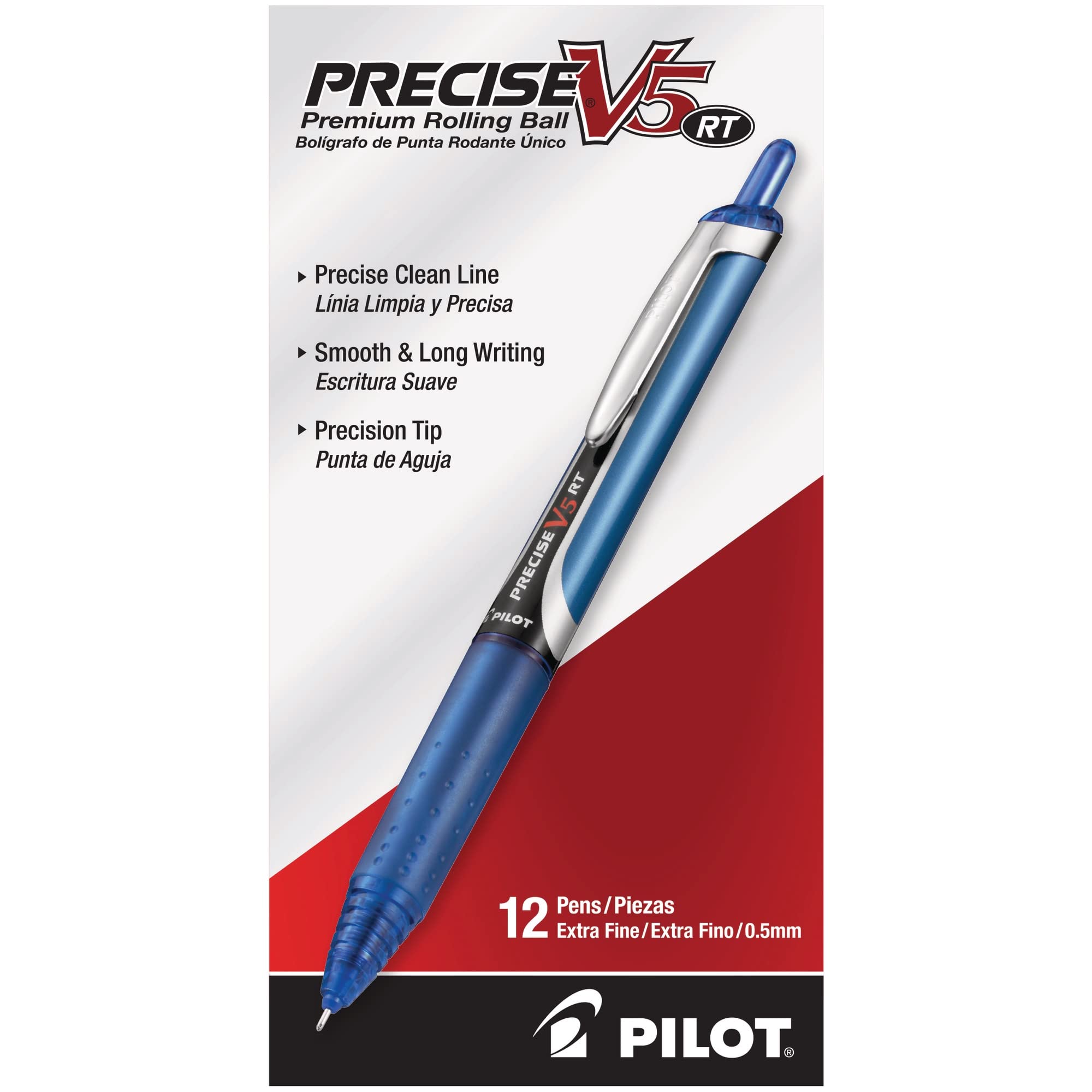 Pen Pilot Precise V5 Rt Recargable Y Retráctil Azul De 0,5 Mm - Venta Internacional.