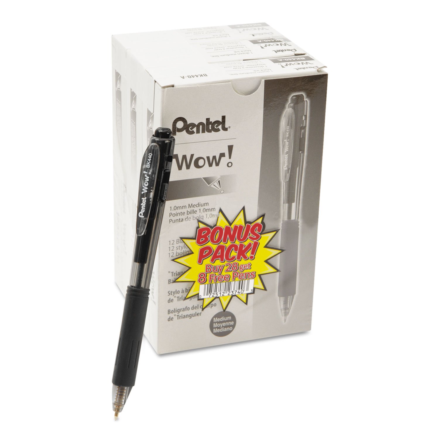 Foto 5 pulgar | Bolígrafo Pentel ¡guau! Bk440aswus, Negro, Paquete De 36 Unidades, 1 Mm - Venta Internacional.