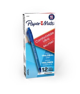 Foto 1 | Bolígrafos Paper Mate Comfortmate Azul 12 Unidades - Venta Internacional.