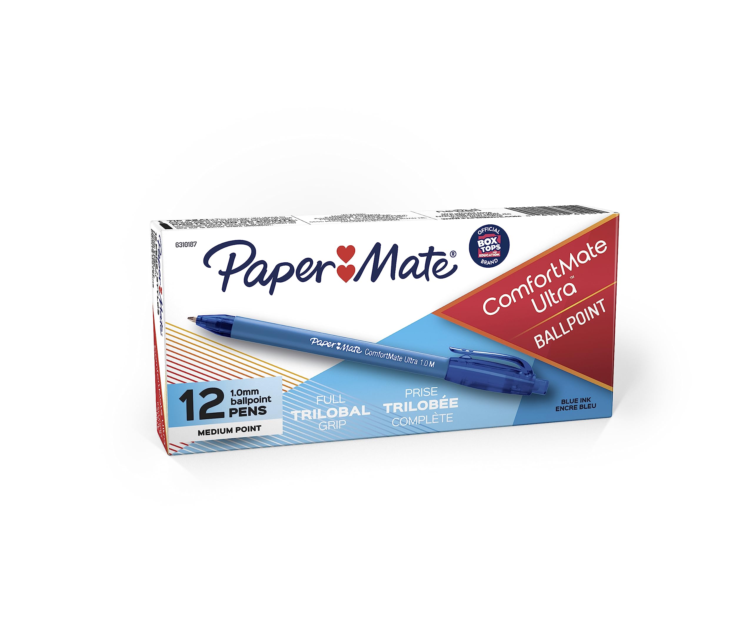 Foto 5 pulgar | Bolígrafos Paper Mate Comfortmate Azul 12 Unidades - Venta Internacional.