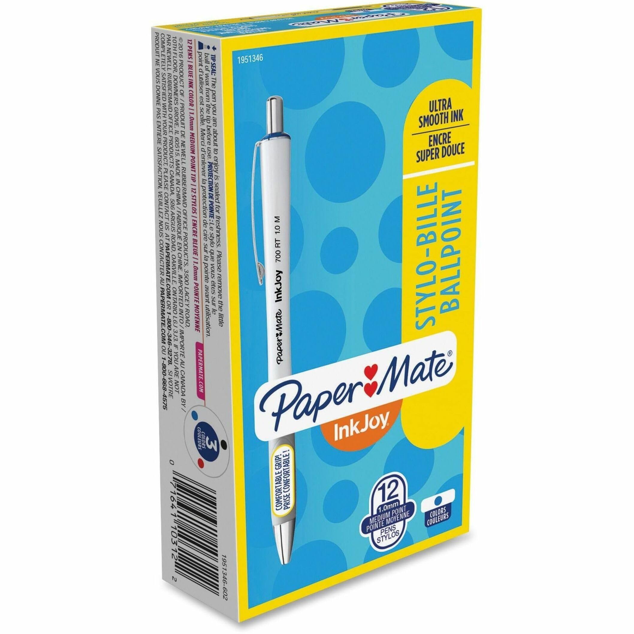 Bolígrafos Paper Mate Inkjoy 700 Rt De Tinta Azul - Venta Internacional.