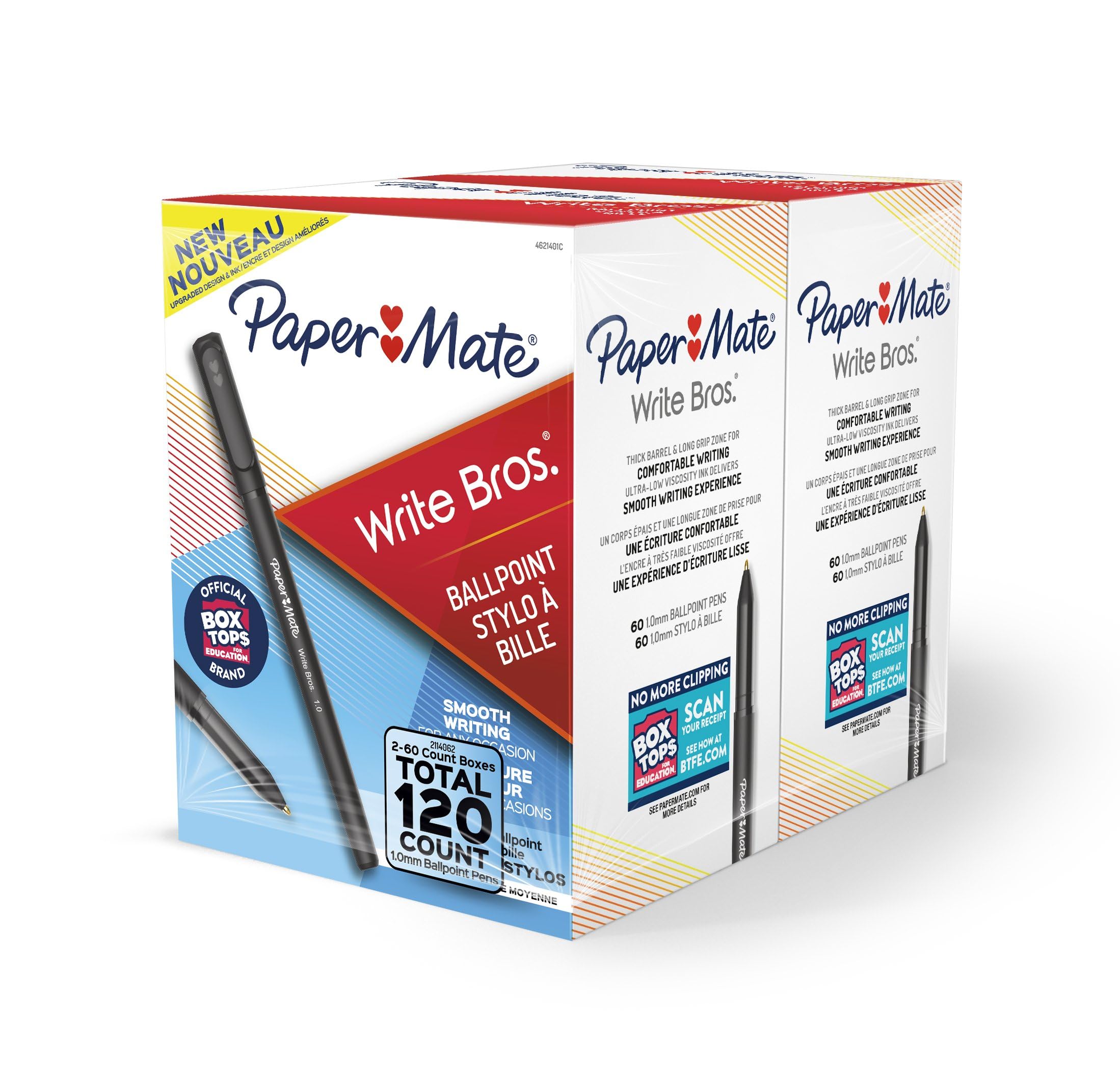 Bolígrafo Paper Mate Write Bros. Stick, Tamaño Mediano, 1 Mm, 120 - Venta Internacional.