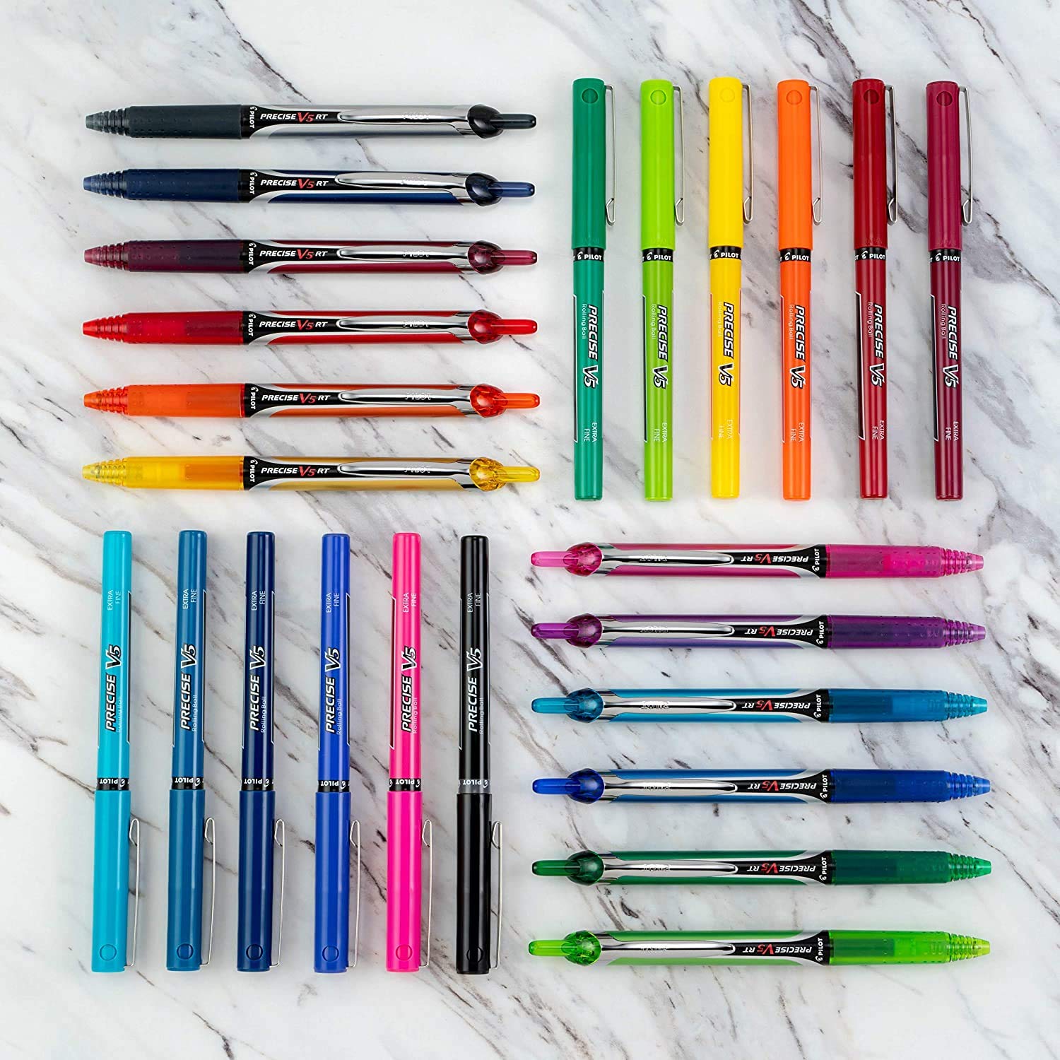 Foto 4 pulgar | Pen Pilot Precise V5 Rt Recargable Y Retráctil Negro X12 - Venta Internacional.