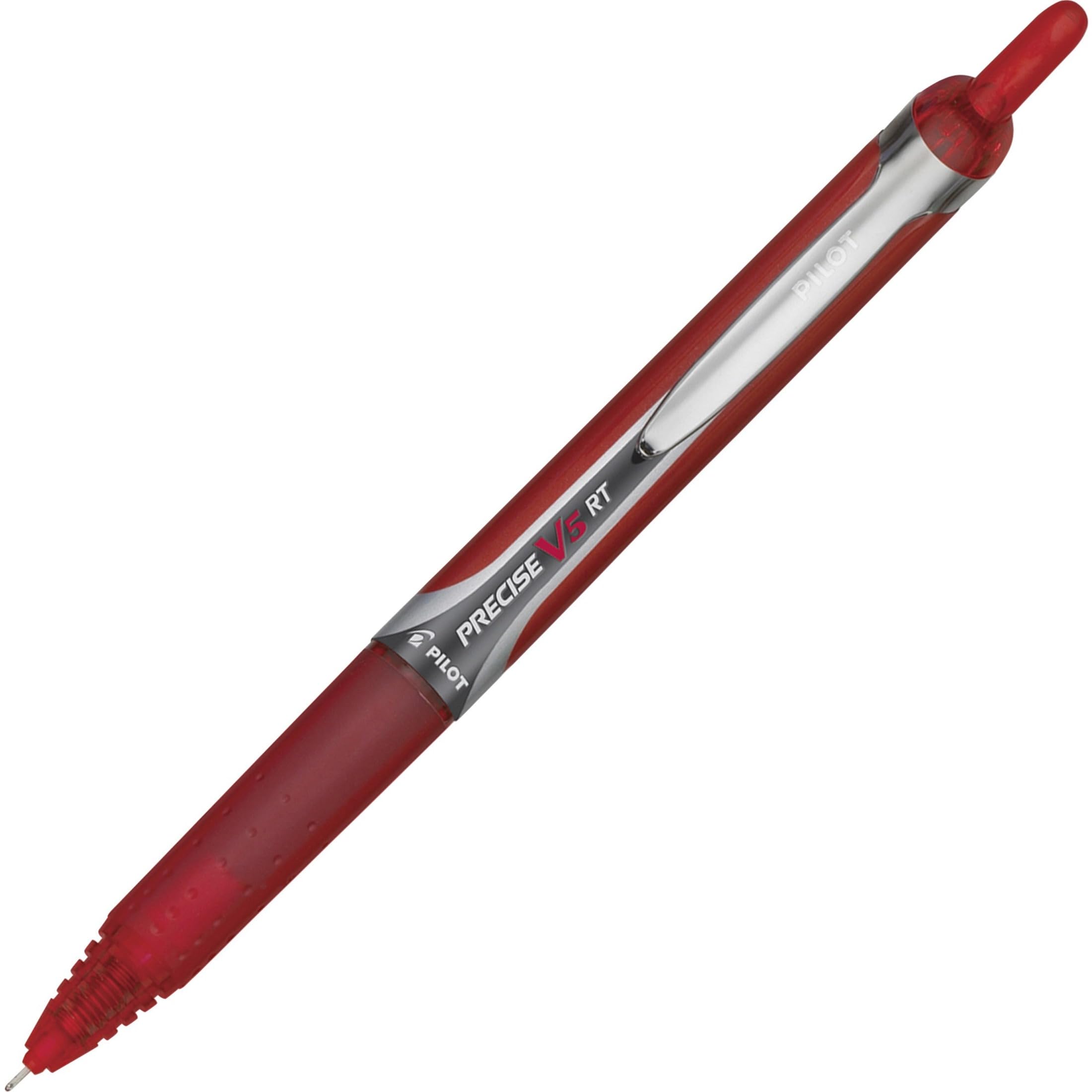 Bolígrafos Con Ruedas Pilot Precise V5 Rt, 0,5 Mm, Color Rojo, Paquete De 12 - Venta Internacional.
