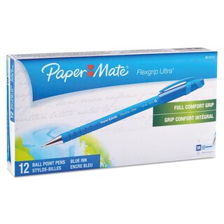 Foto 2 | Bolígrafo Pen Paper Mate Flexgrip Ultra, Tinta Azul, Docena - Venta Internacional.