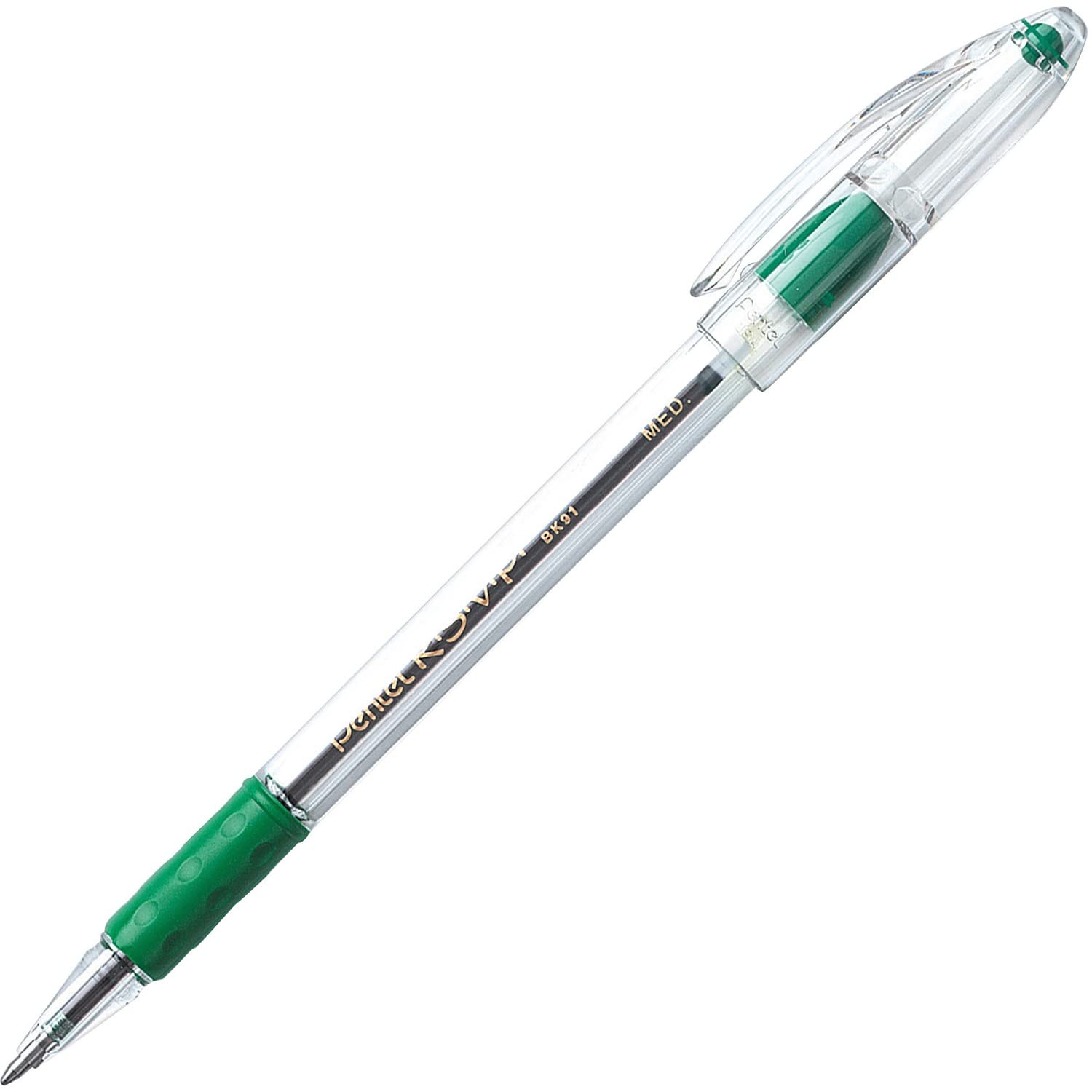Bolígrafo Pentel R.s.v.p., Tinta Verde De Punta Media, 12 Unidades - Venta Internacional.