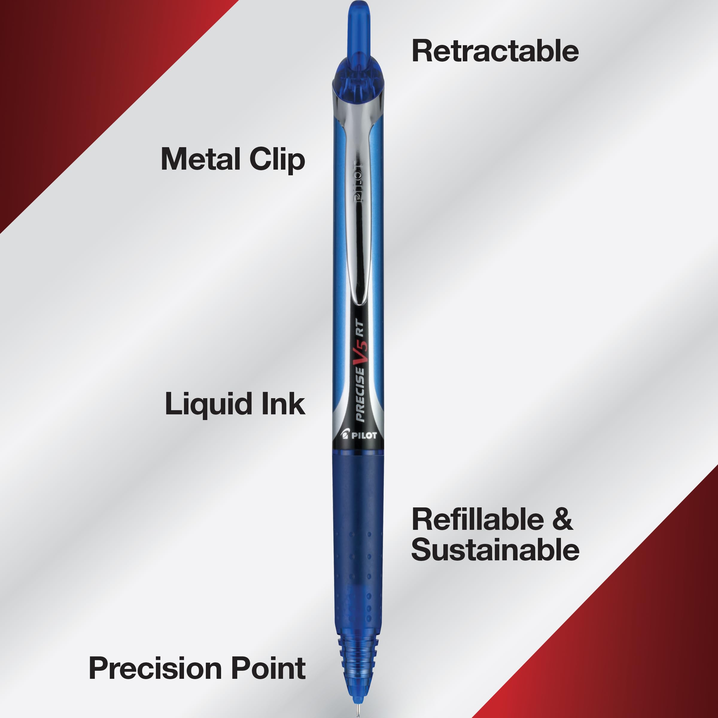 Foto 6 pulgar | Bolígrafos Con Ruedas Pilot Precise V5 Rt, 0,5 Mm, Paquete De 12 - Venta Internacional.