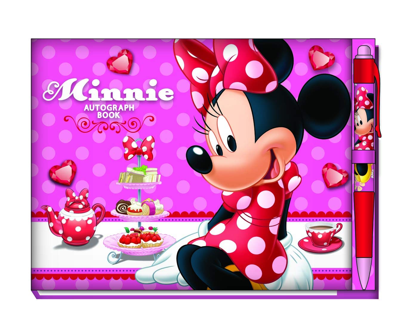 Libro De Autógrafos Disney Minnie Mouse Deluxe Con Bolígrafo 85972 - Venta Internacional.