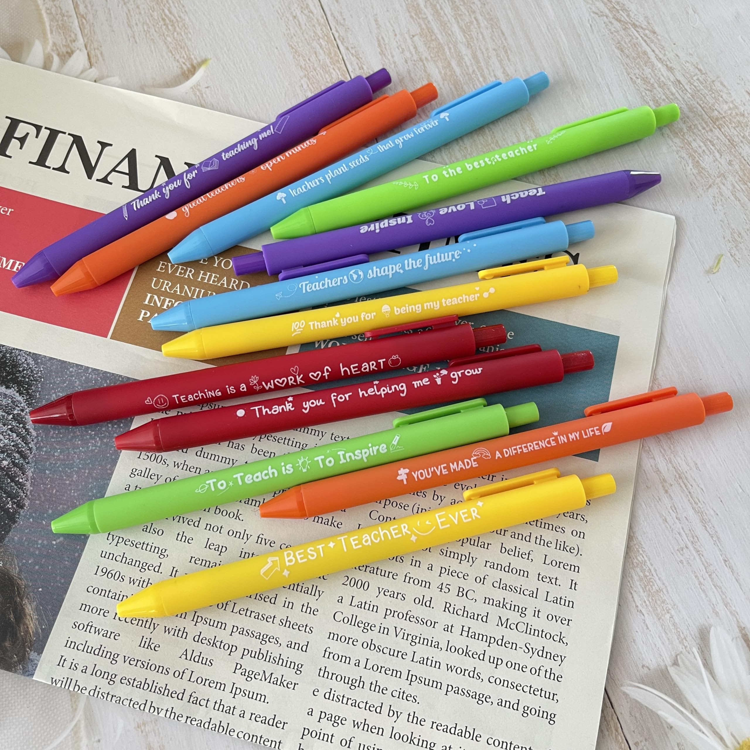 Foto 3 pulgar | Juego De Bolígrafos Jxueych Con Citas Bonitas E Inspiradoras, 12 Piezas, Para Profesor - Venta Internacional.
