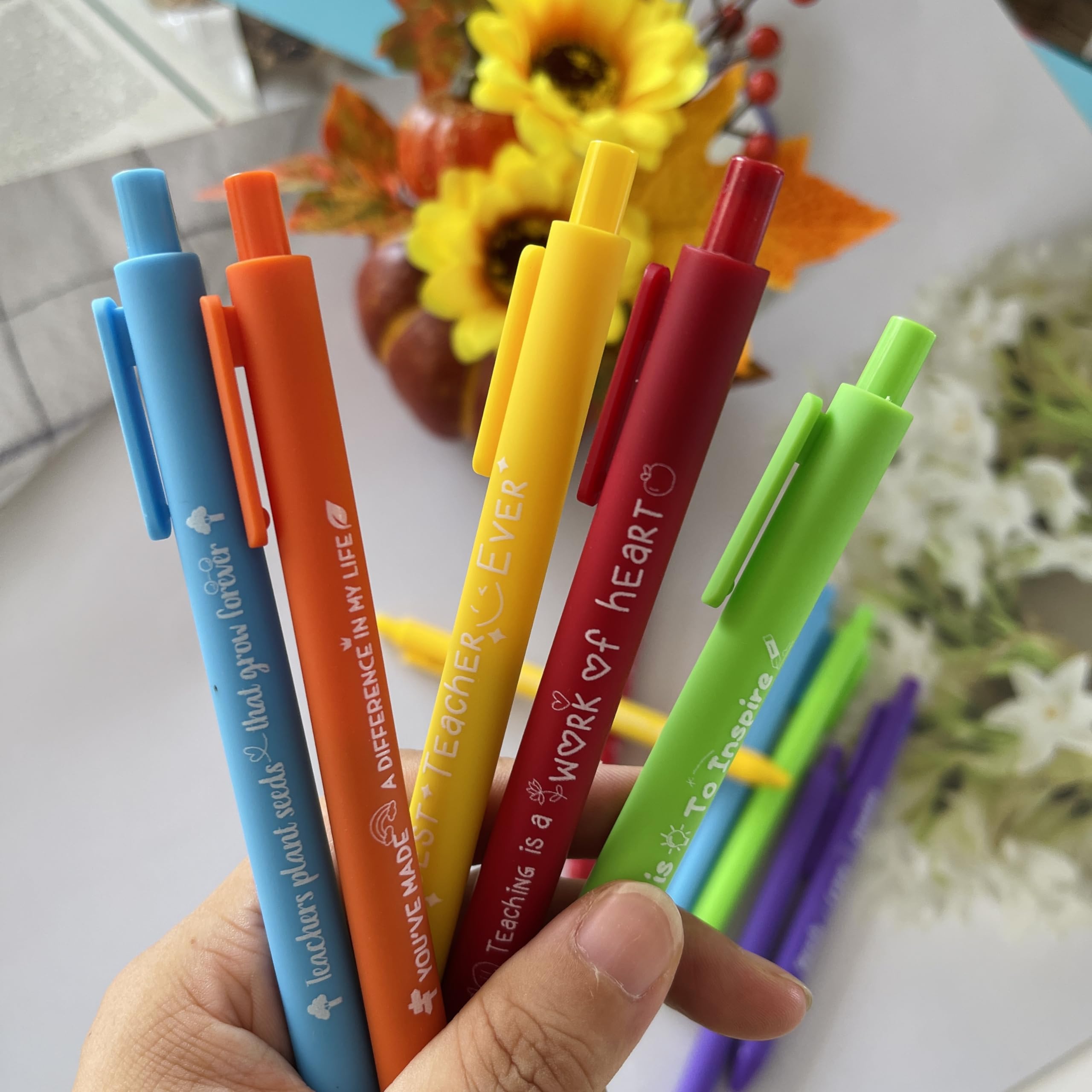 Foto 4 pulgar | Juego De Bolígrafos Jxueych Con Citas Bonitas E Inspiradoras, 12 Piezas, Para Profesor - Venta Internacional.