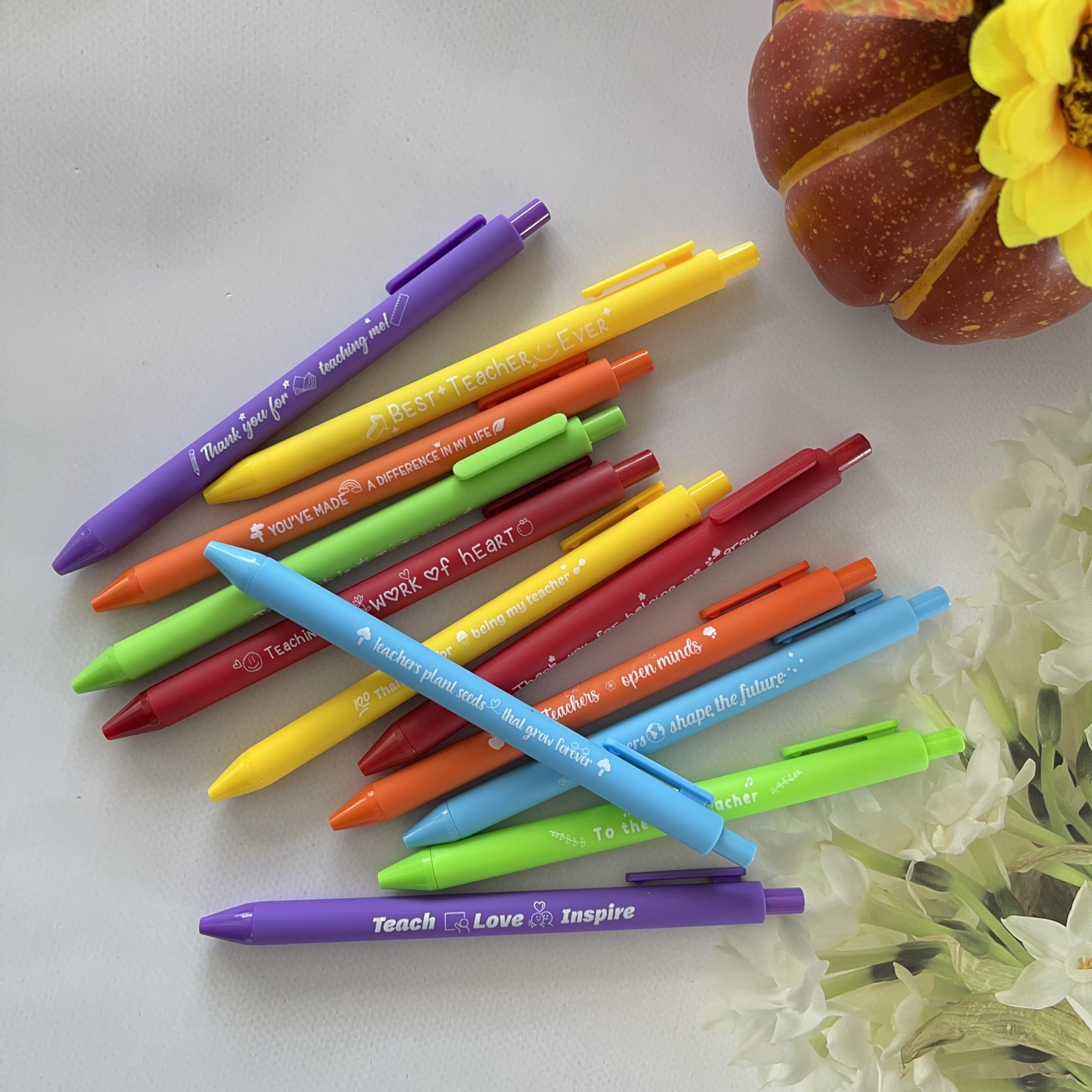 Foto 5 pulgar | Juego De Bolígrafos Jxueych Con Citas Bonitas E Inspiradoras, 12 Piezas, Para Profesor - Venta Internacional.