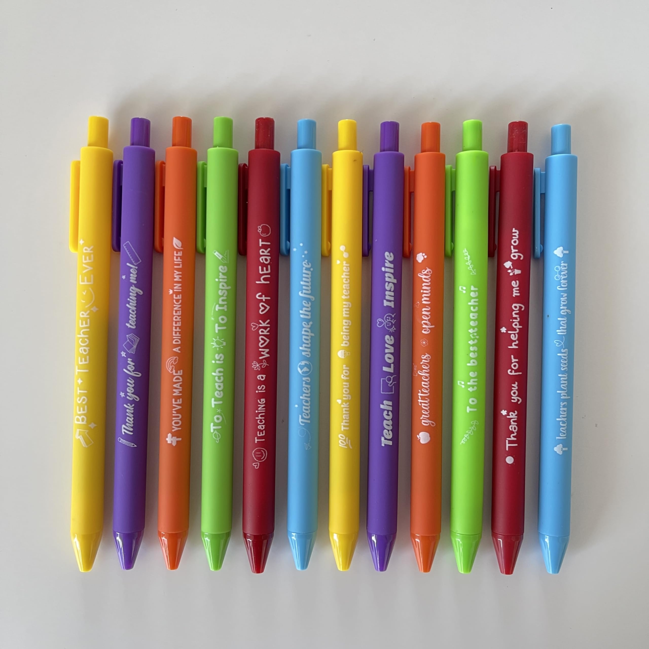 Foto 7 pulgar | Juego De Bolígrafos Jxueych Con Citas Bonitas E Inspiradoras, 12 Piezas, Para Profesor - Venta Internacional.