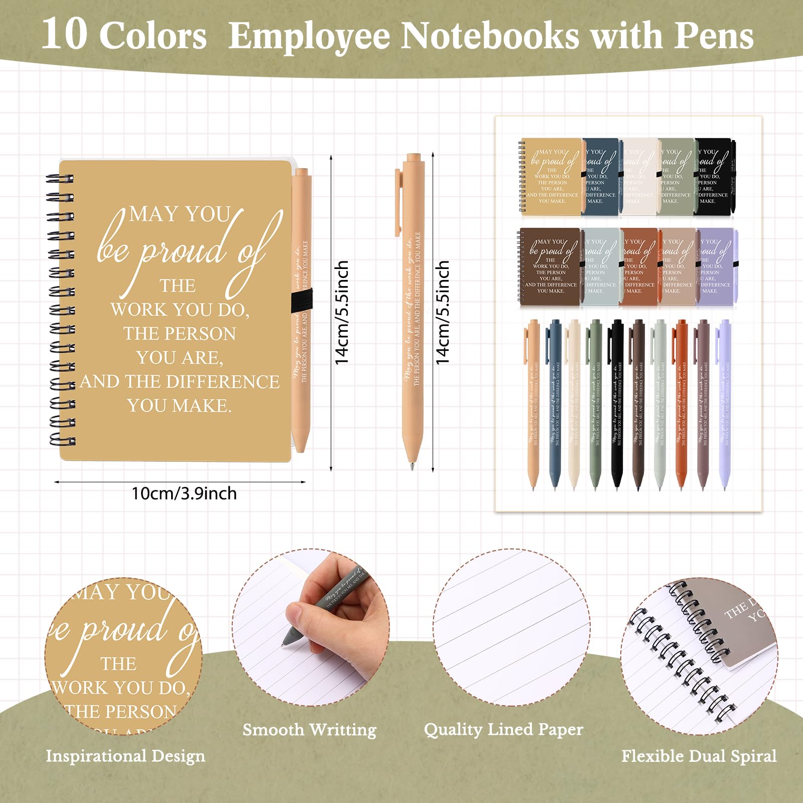 Foto 3 pulgar | Cuadernos De Agradecimiento A Los Empleados Honoson Con Bolígrafo X30 - Venta Internacional.