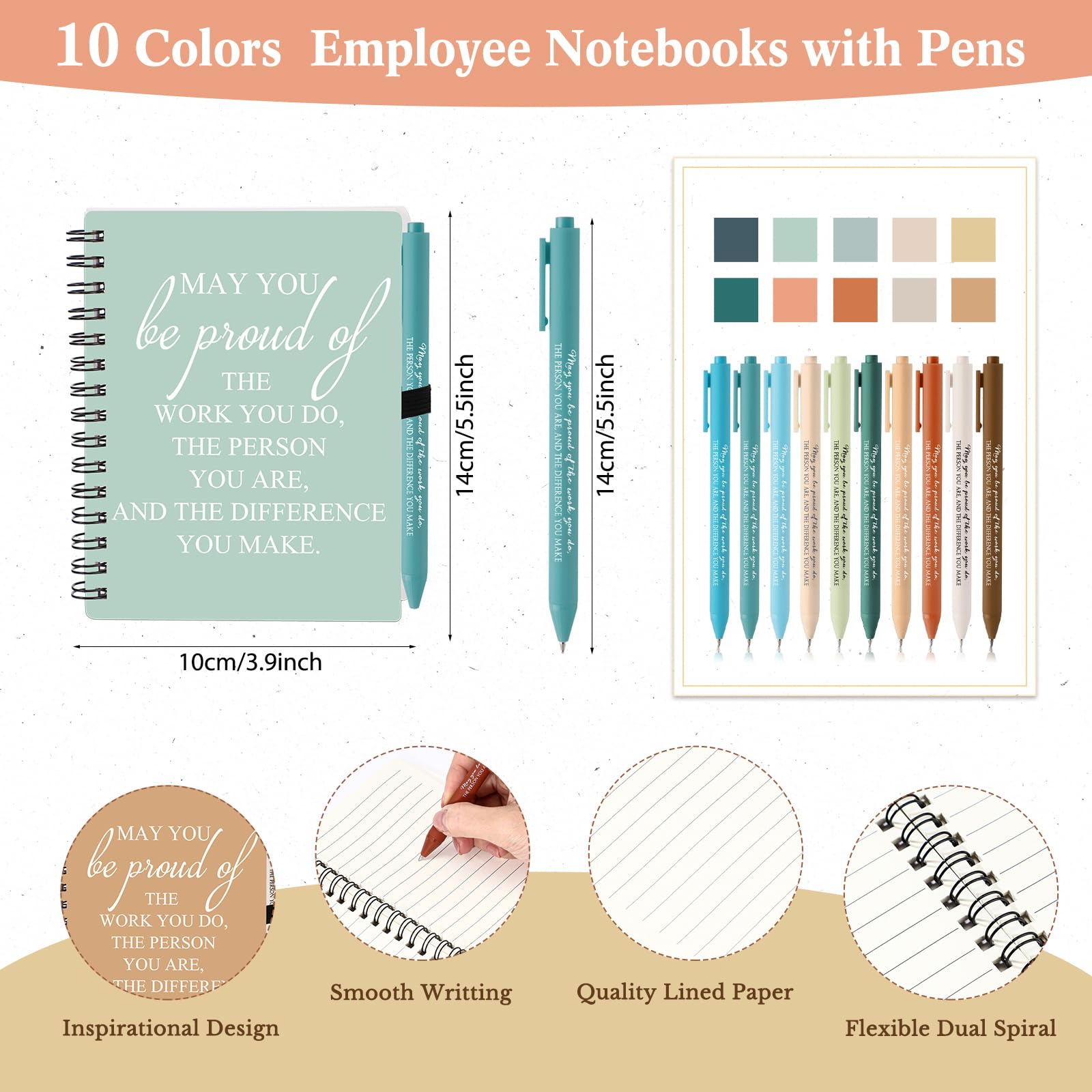 Foto 3 pulgar | Cuaderno De Agradecimiento A Los Empleados Honoson Con Bolígrafo X50 - Venta Internacional.