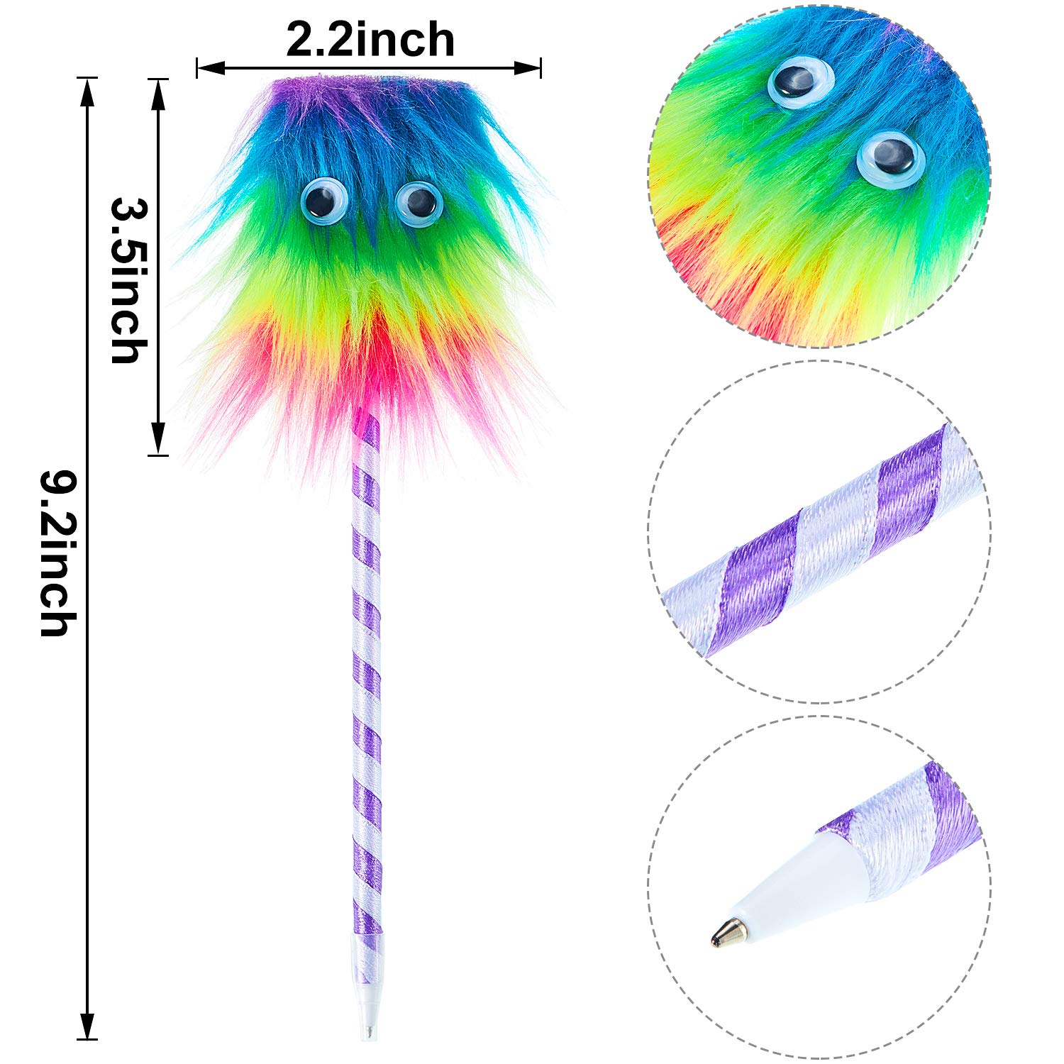 Foto 3 pulgar | Plumas Rainbow Fun Outus Para Niños Fluffy Fuzzy, 20 Unidades - Venta Internacional.
