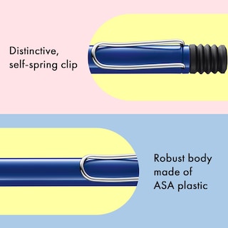 Foto 6 | Bolígrafo Lamy Safari Blue Con Empuñadura Ergonómica M Line - Venta Internacional.