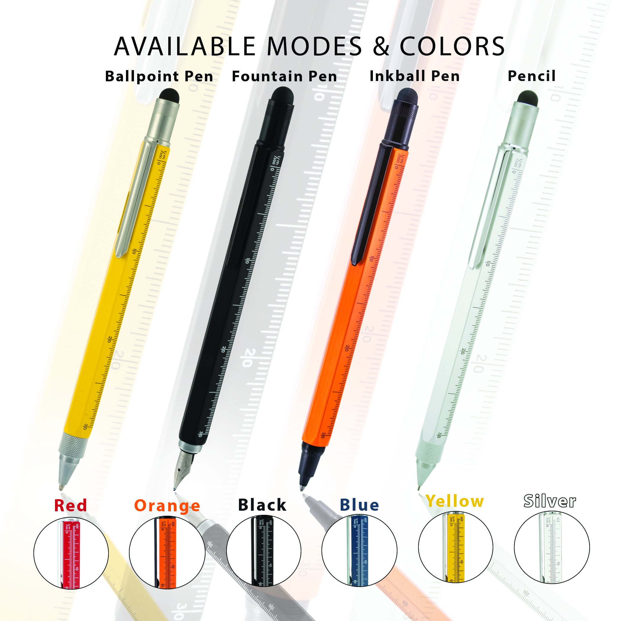 Foto 7 | Bolígrafo Multifuncional Monteverde Usa 9 En 1 Tool Naranja - Venta Internacional.
