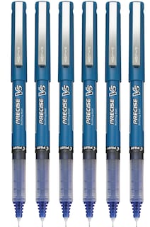 Foto 1 | Bolígrafos Con Ruedas Pilot Precise V5 Extra Finos Color Azul Paquete De 6 - Venta Internacional.
