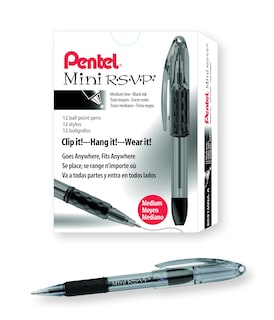 Foto 1 | Bolígrafo Pentel Mini R.s.v.p. Stick Tinta Negra Paquete De 12 - Venta Internacional.
