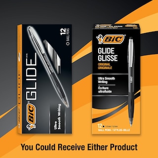Foto 3 | Bolígrafo Retráctil Negro Bic Glide De 1 0 Mm Paquete De 12 - Venta Internacional.