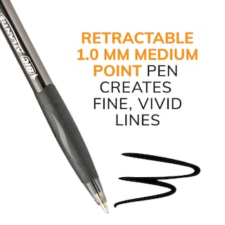Foto 4 | Bolígrafo Retráctil Negro Bic Glide De 1 0 Mm Paquete De 12 - Venta Internacional.