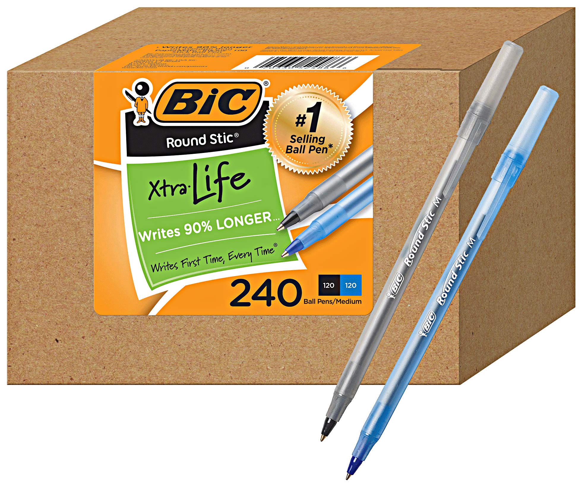Foto 2 pulgar | Bolígrafo Bic Round Stic Xtra Life De 1 0 Mm  Paquete De 240 - Venta Internacional.