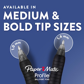Foto 7 | Bolígrafos Paper Mate Profile Retráctiles Rojo Intenso 1 4 Mm - Venta Internacional.