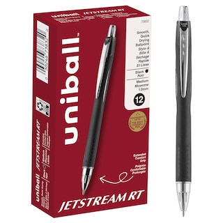 Foto 1 | Bolígrafos Uni-ball Jetstream Rt De Punta Mediana Color Negro Paquete De 12 - Venta Internacional.