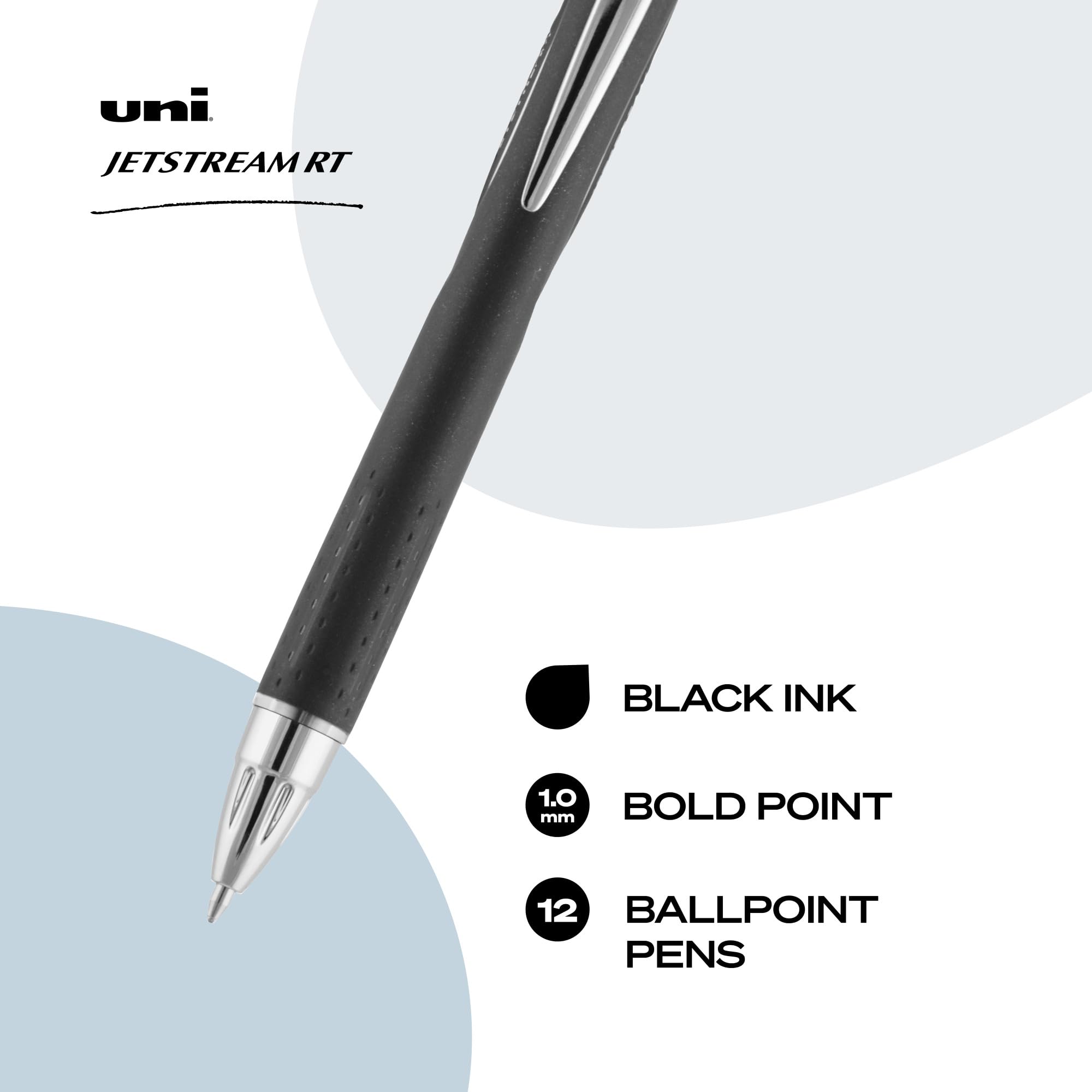 Foto 3 pulgar | Bolígrafos Uni-ball Jetstream Rt De Punta Mediana  Color Negro  Paquete De 12 - Venta Internacional.