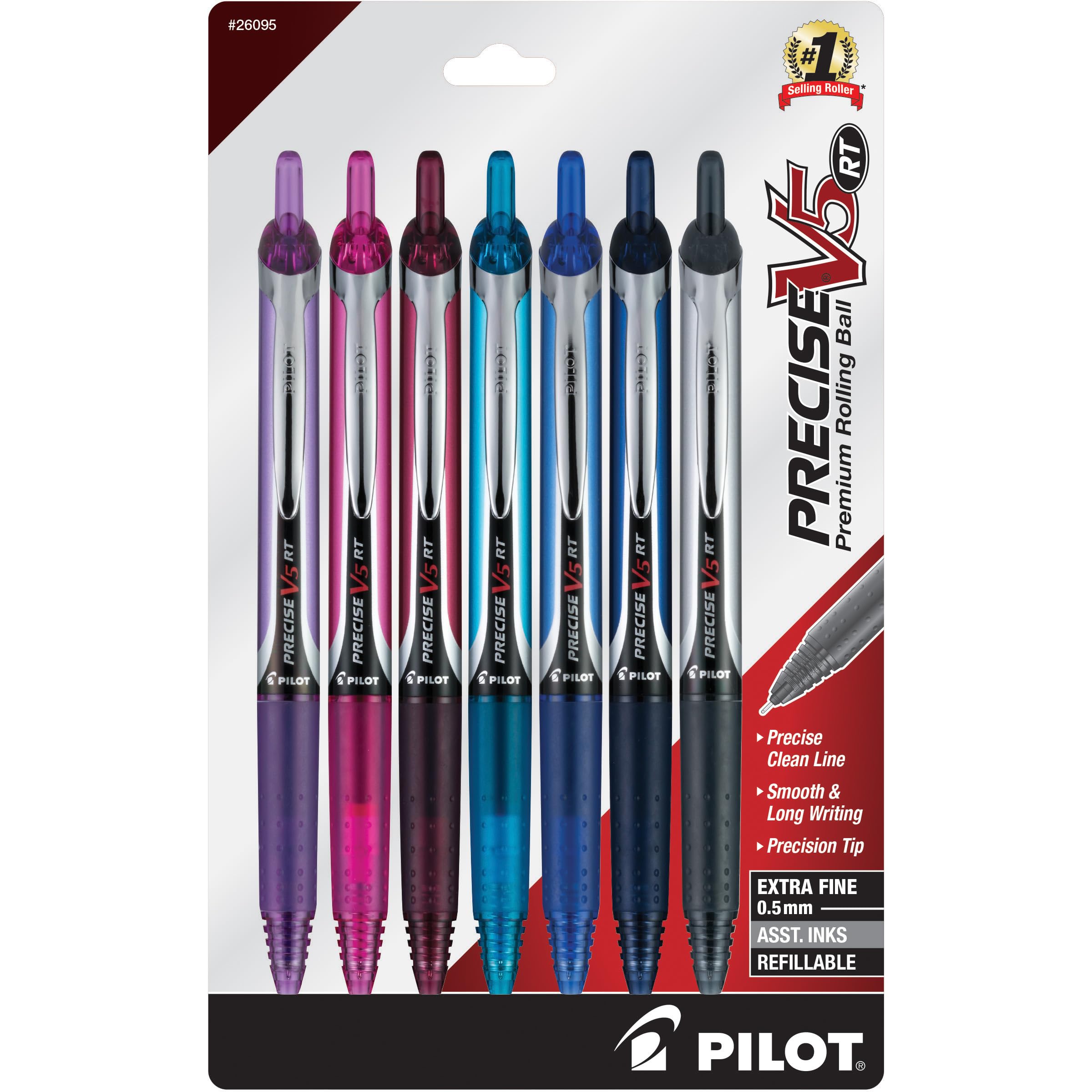 Foto 2 pulgar | Bolígrafos Enrollables Pilot Precise V5 Rt De Punta Extrafina De 0 5 Mm - Venta Internacional.